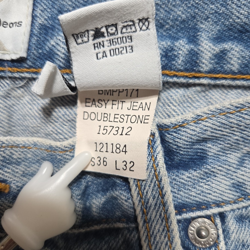 Vintage Calvin Klein Jeans Mens 34x31 Easy Fit Doublestone Light Wash Denim Blue - Picture 2 of 10